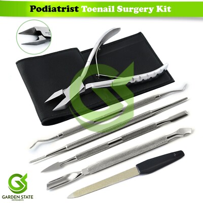 Podiatry Toenail Surgery Kit Ingrown Nail Removal Cutter Dead Skin Pusher Gouge