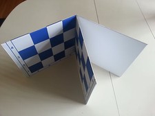 Double Folding Blue White Tournament Chess Board 20" with 2.25"