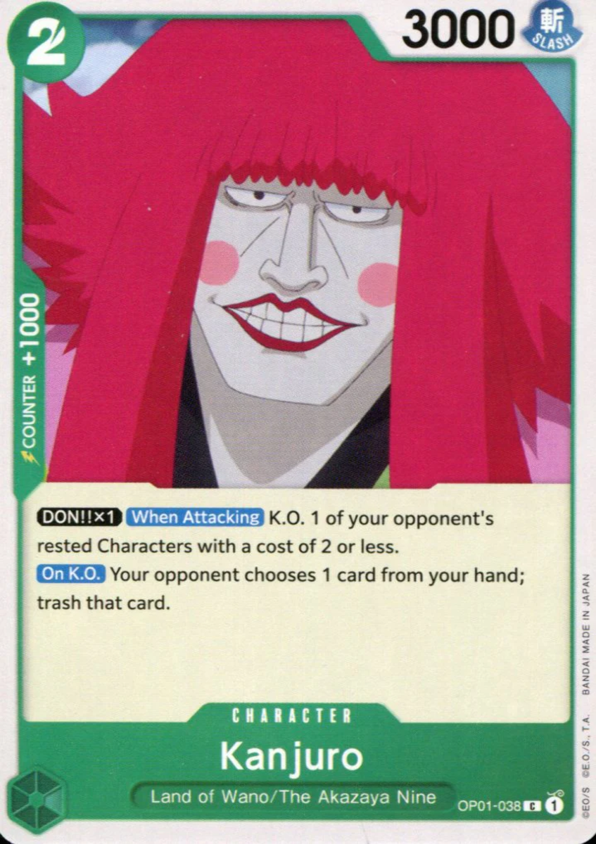 Kanjuro - OP01-038 - Common - English - One Piece TCG OP-01 Kanjuro - OP01-038 - Common - English - One Piece TCG OP-01
