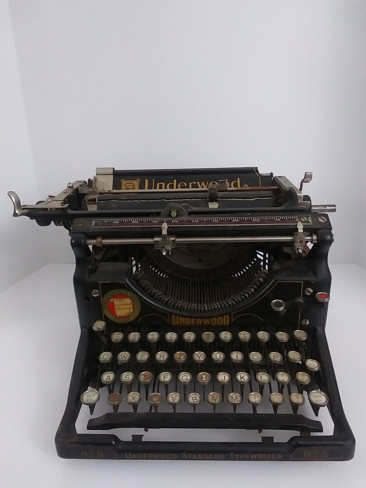 Antique Typewriter Underwood No. 5 Standard • 1919 Serial # 1253085 Black  Writer