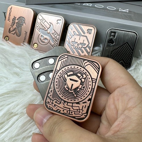 Push Card Fidget Slider EDC Fidget Slider Magnetico Metallo ADHD Anti Stress Giocattoli - Foto 15 di 39