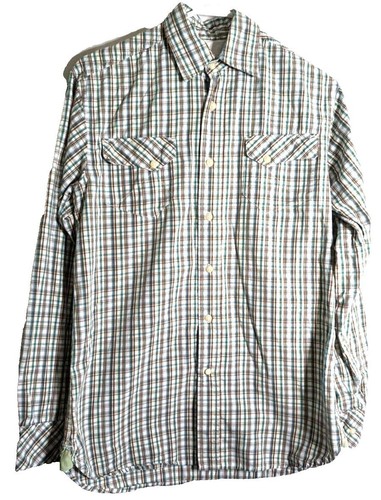 Wrangler Mens Small Long Sleeve Plaid Button-Down Shirt