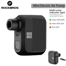 ROCKBROS Bike Mini Electric Air Pump Portable 100PSI Tire Inflator AV/FV