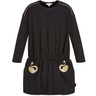 Little Marc Jacobs Swan Striped Dress SZ 12+ 12 11