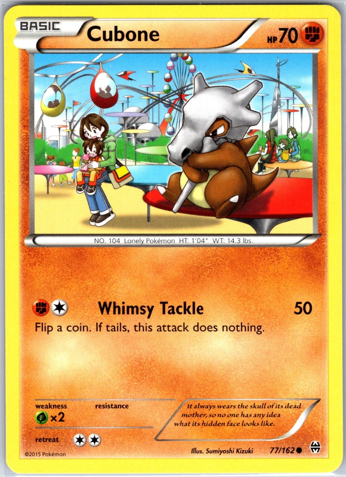 Cubone 77/162 Common Regular Card XY - BREAKthrough Pokemon TCG LP