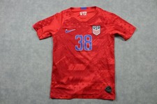 USA Soccer Jersey Boys Medium Red Nike 38 Katt USMNT One Nation One Team