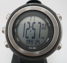 HUGE Nike Super Anvil Black Silicone Strap Digital Multifunction