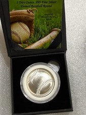 Monarch Precious Metals 1 oz .999 Silver Domed Baseball Shaped Round 85.00 per troy oz