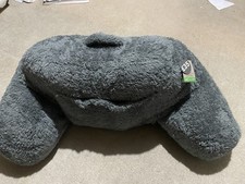 Teddy Bear Cushion With Heatable Insert, Charcoal 59 x 45 x 39cm