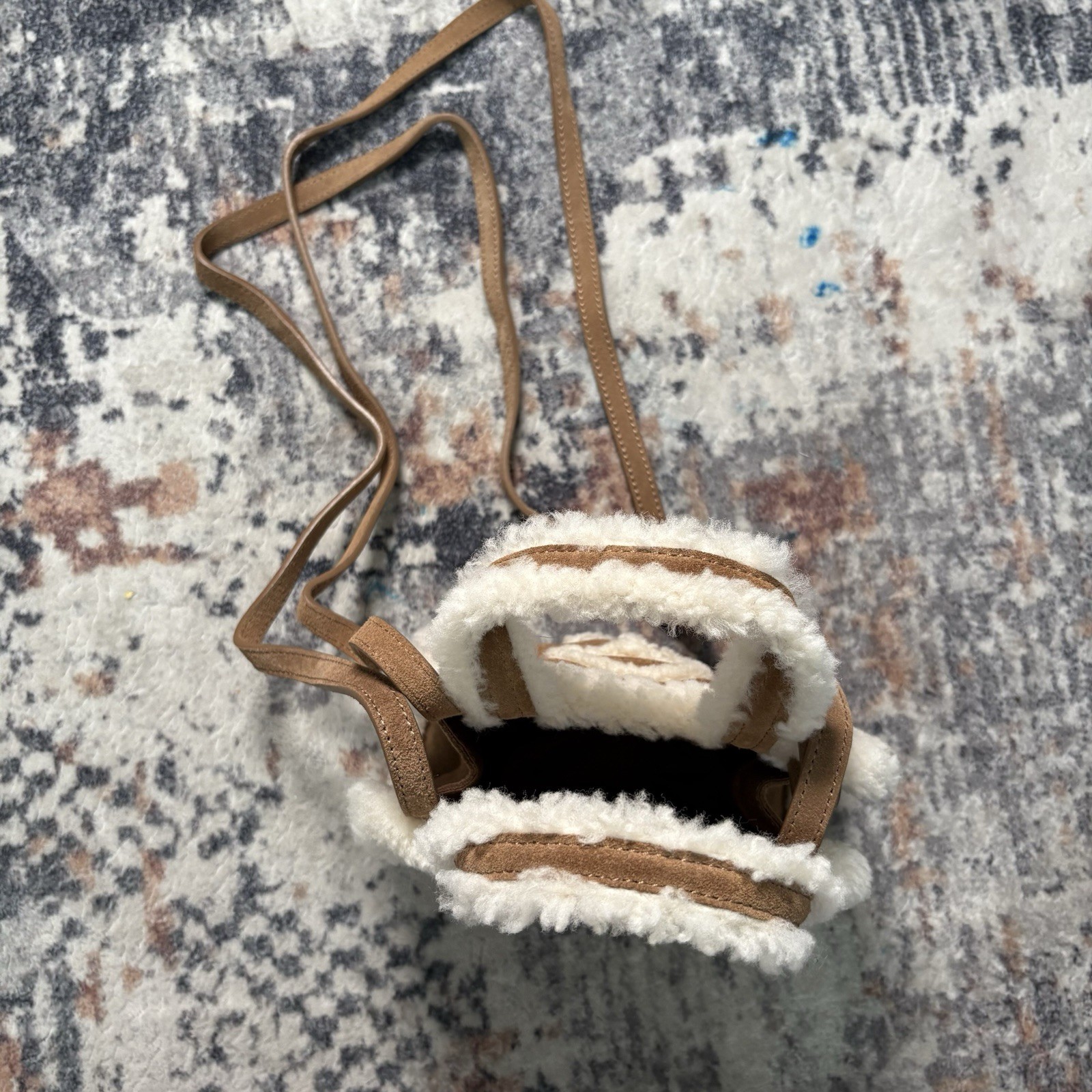 UGG x Telfar Shopping Bag Small Chestnut Shearling image 5