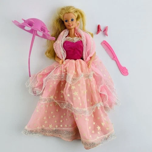 Barbie Doll Vintage Dream Glow Dress Accessories 1985 Mattel China Body 80s
