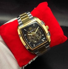 #Refurbished Versace Stainless Steel Black Dial Analog Men's Wrist Watch