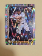 2025 Topps Chrome Update Caleb Durbin RayWave Refractor #USC82 Rookie RC Brewers