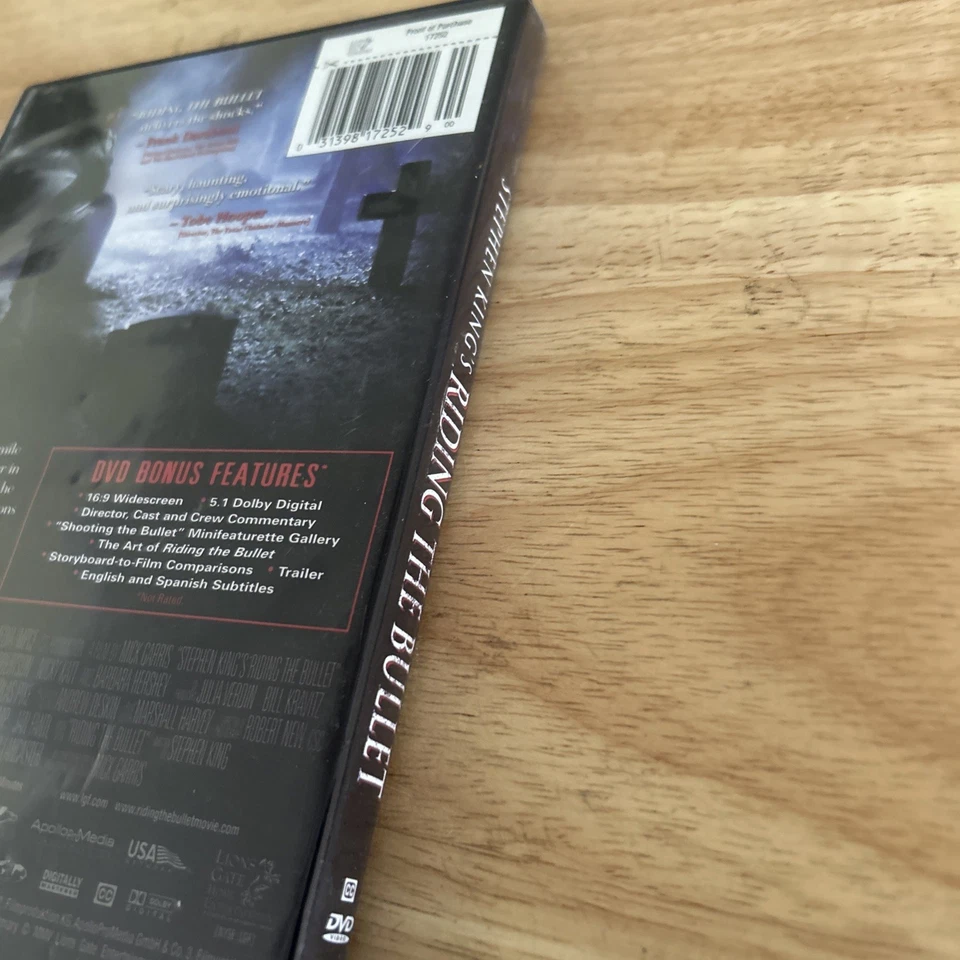 Stephen King's Riding the Bullet (DVD, 2004) Authentic US Release - Image 3 of 4