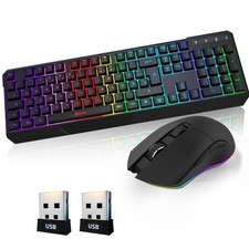 KLIM Chroma Blaze Tastatur Maus Set Kabellos QWERTZ Flach Ergonomisch