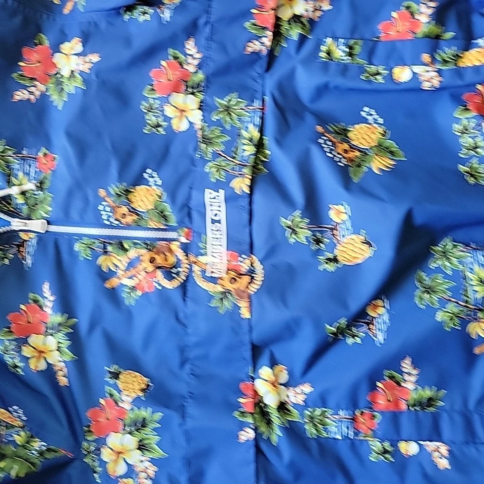 Женская куртка ТОЛЬКО для членов размер M гавайский принт четверть молнии ветровка с капюшоном  - Изображение 4 из 4