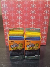Scrub Daddy Steel Scour Daddy Resists Rust 2 Pack Yellow Blue NEW 4 Sponge Total