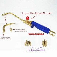 Image of Multi Purpose Gas Brazing Torch 5pcs Nozzle Oxygen Propane Acetylene Tool