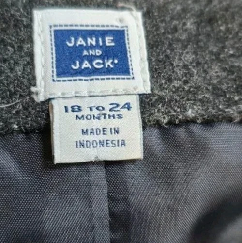 Жилет твидовый Janie and Jack для мальчика ясельного возраста серый шерстяная смесь! 18/24 М - Изображение 3 из 4