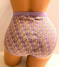 RARE 2000s VINTAGE VICTORIA'S SECRET PANTY HI LEG BRIEF SIGNATURE LOGO COTTON M