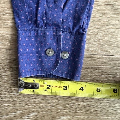 Wrangler George Strait Cowboy Cut Button Shirt Blue Men’s Large - Bild 9 von 16