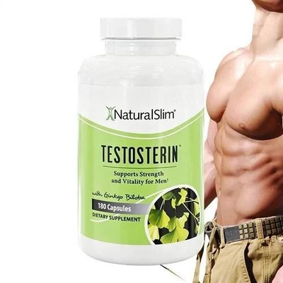 NaturalSlim Testosterin Men's Multivitamins Testosterone Booster 180 capsules