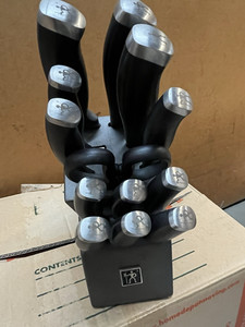 ZWILLING J.A. HENCKELS Black 13 Slot Knives, Scissors & Knife Block Holder 