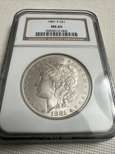 1881 S Morgan Silver Dollar $1 - PCGS MS65