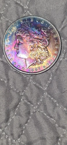 EF/UNC 1887 MORGAN SILVER DOLLAR BEAUTIFULLY TONED COLLECTOR GRADE COIN