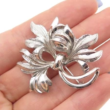 FORSTNER 925 Sterling Silver Antique Art Deco Floral Pin Brooch