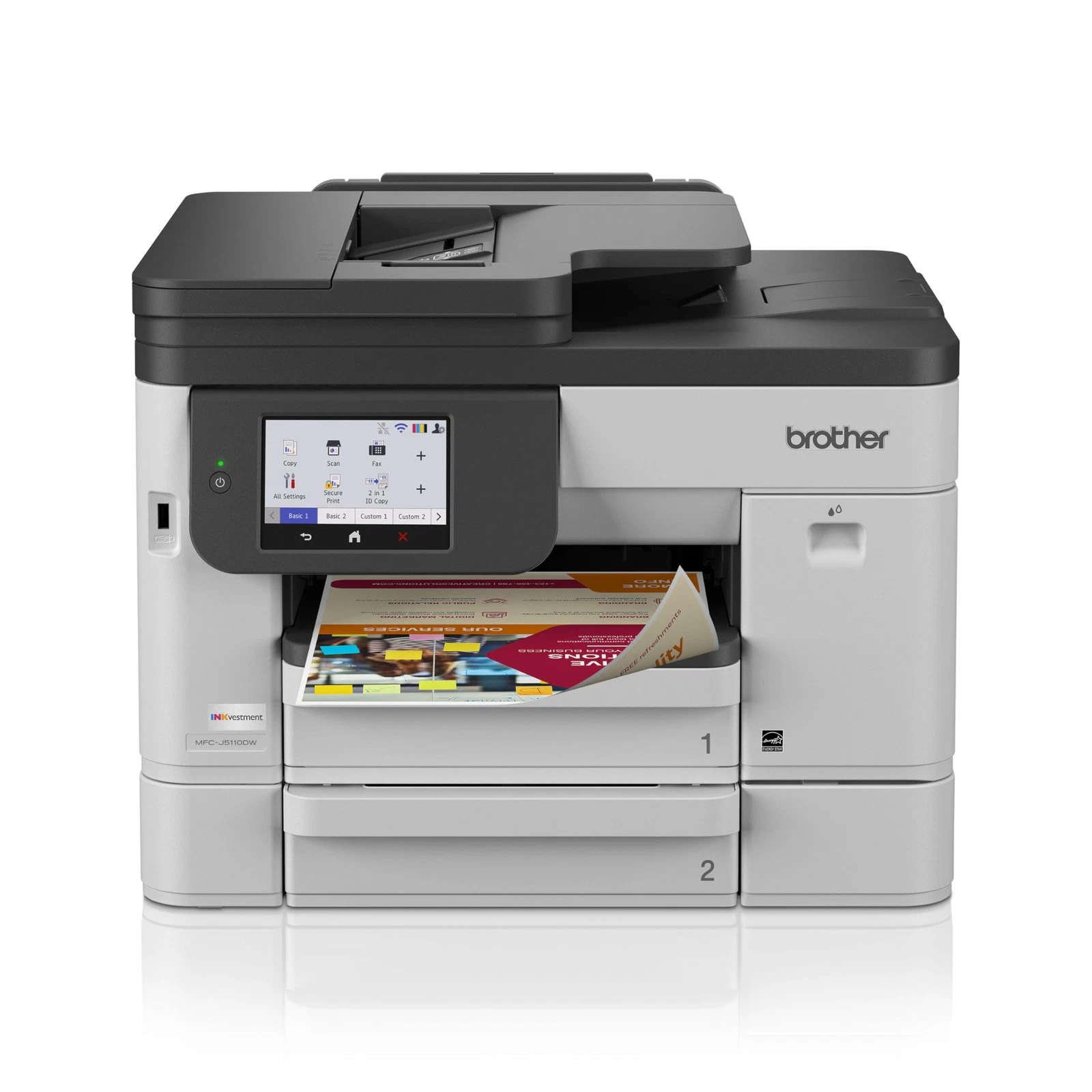 Brother INKvestment MFCJ5110DW Color Inkjet All-in-One Printer 500-Sheet WiFi