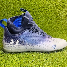 Under Armour Spotlight Lux MC 2.0 Mens Size 10 Blue White Football Cleats