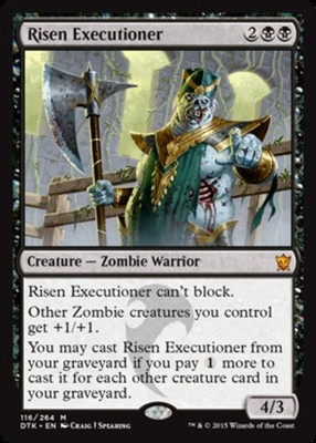 Slightly Played, English - 4 x MTG Risen Executioner Dragons of Tarkir