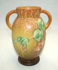 Vintage Roseville Pottery Fuchsia 892-6 Brown Vase
