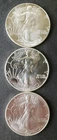 1987, 1988, and 1991 $1 American Silver Eagle Dollars