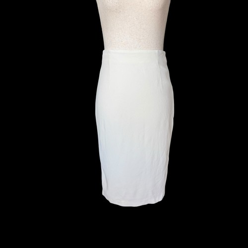 Alexander McQueen, Vintage 90s Alexander McQueen White High Waisted Pencil Fitted Skirt sz 38 US 2