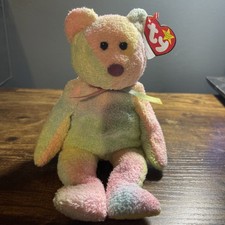 Ty Beanie Baby - GROOVY the Ty-Dyed Bear 8.5" NEW MWMTs Plush Stuffed Animal Toy