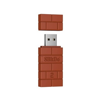 8Bitdo Wireless USB Adapter for Switch, Windows, Mac & Raspberry Pi - Brown