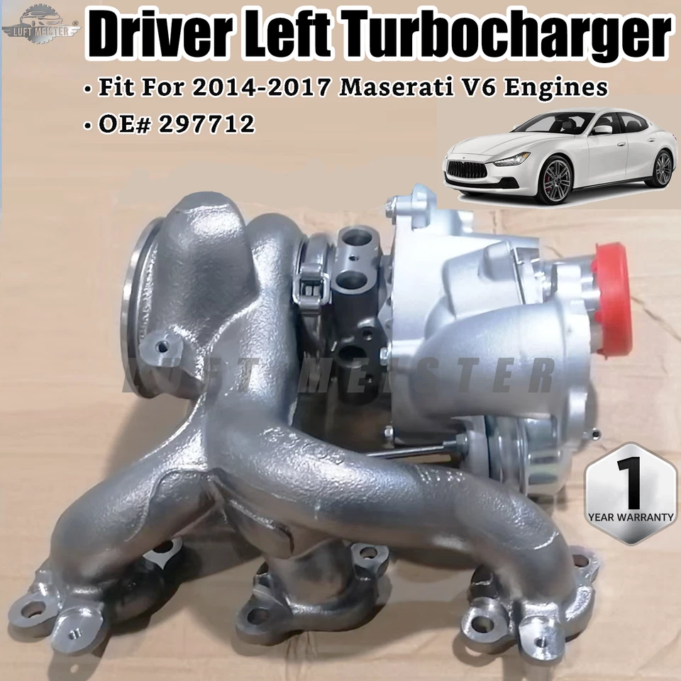 Turbocompresor izquierdo Fit Maserati Ghibli Quattroporte Q4 V6 2014-2017 Foto 2 de 4