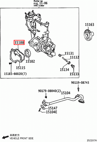 Genuine Lexus LX450 FZJ80 1FZ 4.5 Petrol Oil Pump Cover Gasket - Picture 3 of 3