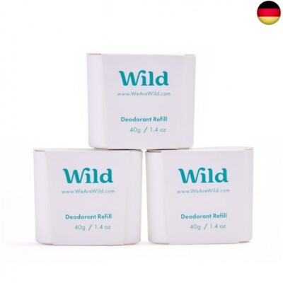 Wild - Natürliches nachfüllbares Deo - Fresh Cotton & Sea Salt Nachfüllpackung 3