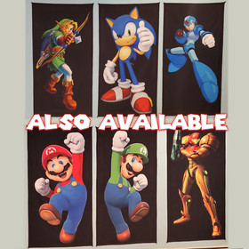 Mega Man game room banner 2x4 foot tapestry wall flag retro gaming NES gift
