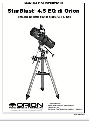 Orion StarBlast 4.5 EQ Reflector Telescope