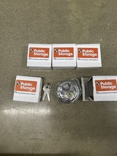 NEW 5 X Public Storage Stainless Steel Hardened Disc Padlocks Keyed Differently