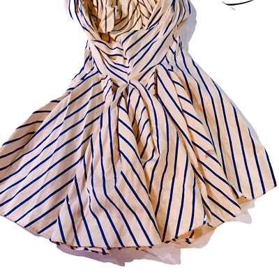 Vivienne Westwood Gold Label Halter Dress Size 10 Blue and White fit flare  | eBay