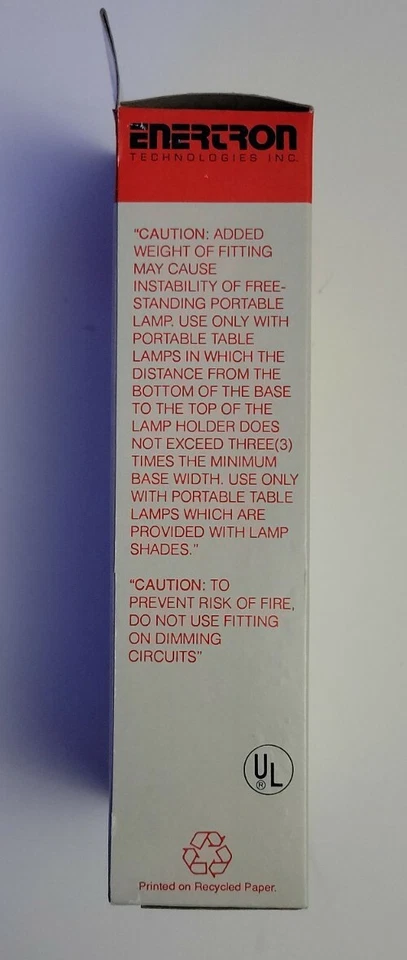 Enertron 13 Watt Compact Fluorescent Quad Adapter & Lamp. - Image 4 of 4