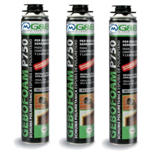 Schiuma poliuretanica autoespandente rapida uso CON PISTOLA 750ml  G&B P750.3pz