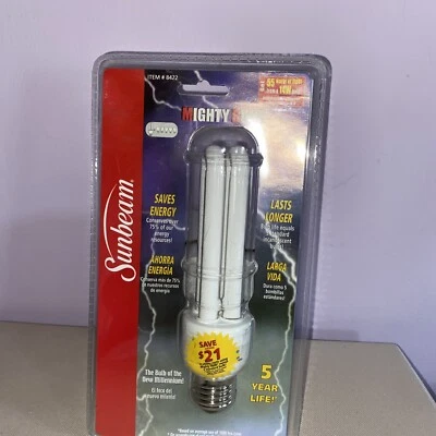 SUNBEAM 2U-14 14 WATT MEDIUM BASE (8422) NEW 5000 HOURS MIGHTY BULB - Image 1 of 4