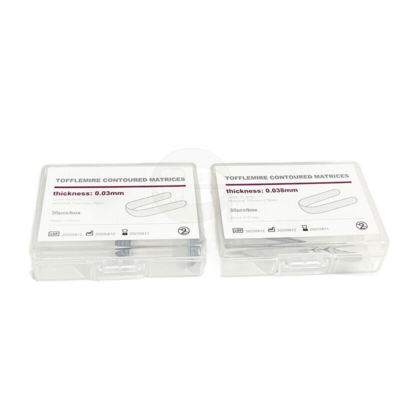 30 Bandes Matrices Dentaires Tofflemire Contoured Premolar En Acier Inoxydable - Pour Dentisterie, Neuf