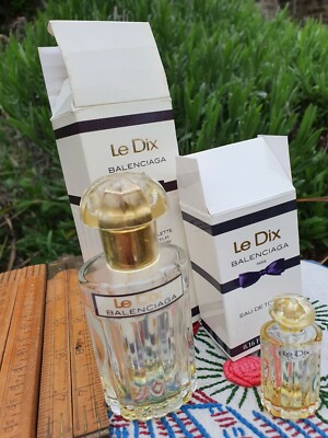 Sammlerstück LE DIX von Balenciaga leere Parfum Flakons + OVP - X 2 